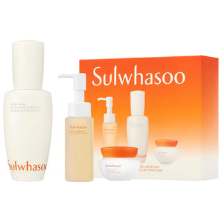 First Care Radiance Set: Ginseng Anti-Aging Skincare – Hydrating, Firming, and Radiance Boosting Korean Skincare Routine First Care: Anti-Aging Ginseng Skincare Set | Radiant Skin skincare set, anti-aging skincare, ginseng skincare, hydrating cleanser, firming cream, First Care Activating Serum, sensitive skin cleanser, Korean skincare routine, dull skin treatment, first care radiance set, cleanser, serum, cream, aged ginseng, lymphanax, hydra capture complex, ginsenomics, fine lines, wrinkles, skin elastic