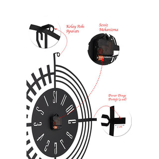 Muyika 41x41cm Metal Modern Wall Clock - Silent Sweep Mechanism, Modern Home Decor Muyika Metal Wall Clock - Modern Decor, Silent Operation Wall Clock, Metal Wall Clock, Silent Wall Clock, Modern Home Decor, Large Wall Clock, Decorative Clock, Home Accessories, Office Decor, Silent Sweep Mechanism, Metallic Clock, Modern Clock, Interior Design, Home Furnishing