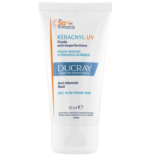 Ducray Keracnyl UV SPF50+ Anti-Blemish Sunscreen Fluid for Acne-Prone Skin - Matte Finish, Non-Comedogenic Ducray Keracnyl UV SPF50+ Anti-Blemish Sunscreen Fluid anti-blemish sunscreen, SPF50+ sun protection, non-comedogenic skincare, acne-prone skin care, matte finish sunscreen, Ducray Keracnyl, oily skin solutions, blemish reduction, sun protection for face, daily sunscreen, skincare for acne, non-comedogenic products