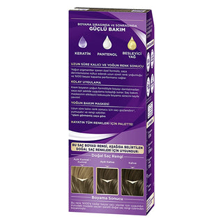 Palette Küllü Koyu Kumral: Cool Ash Dark Blonde Hair Dye with Keratin & Nourishing Oils - Intense, Long-Lasting Color & Shine Palette Ash Dark Blonde Hair Dye: Vibrant Color & Shine hair dye, küllü koyu kumral, cool dark blonde hair dye, permanent hair color, hair color with keratin, hair color with pantenol, hair color with nourishing oils, Palette hair dye, hair color, ash dark blonde, hair coloring, at-home hair color, hair care, beauty, personal care, women's hair dye, long-lasting hair color, vibrant h