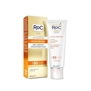 RoC Anti-Wrinkle Face Sunscreen SPF50+ 50ml - Anti-Aging Facial Sun Protection Cream RoC Anti-Wrinkle Face Sunscreen SPF50+ - Protect & Rejuvenate anti-wrinkle face sunscreen, SPF50+ facial cream, RoC anti-aging sunscreen, facial sun protection, anti-aging skincare, skincare products with SPF, sun damage prevention, wrinkle reduction, facial cream, sunscreen for face, anti-aging face cream