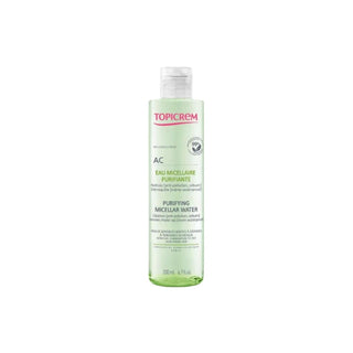 Topicrem AC Purifying Micellar Water for Face and Makeup Removal - Gentle Skincare for Acne-Prone Skin, 200ml Topicrem AC Micellar Water for Acne-Prone Skin micellar water, face cleansing, makeup removal, acne-prone skin, gentle skincare, skincare, sensitive skin, cleansing water, purifying properties, daily skincare, travel-friendly, non-irritating cleanser