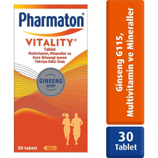 Pharmaton Vitality - Energy Supplement | 30 Tablets