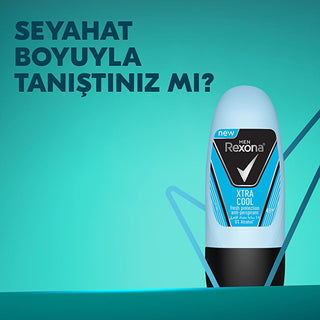 Rexona Men Xtra Cool Mini Roll On Deodorant for Men - 48 Hour Protection, Travel Size
