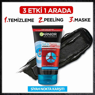 Garnier Charcoal Face Mask and Peeling Product - 3-in-1 Skincare Solution for Blackhead Removal Garnier Charcoal Face Mask - 3-in-1 Blackhead Removal Skincare charcoal face mask, blackhead removal skincare, multi-functional skincare product, salicylic acid skincare, natural skincare products, Garnier, skincare, face mask, peeling product, cleansing, blueberry extract, 3-in-1 skincare, skin impurities, skincare routine, cosmetic