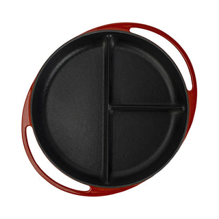 lava cast iron round shareware pan 24 cm, three compartment dish ideal for sharing meals, cast iron serving pan for versatile cooking, elegant design for traditional meals Lava Cast Iron Round Shareware Pan - Triple Compartment | 24 cm Lava Cast Iron Round Shareware Pan 24 cm lava, cast-iron-pan, shareware, three-compartment, dining, home-cook, food-enthusiast, kitchen-accessories, ai-generated, college-students