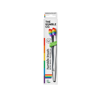 The Humble Co Eco-Friendly Adult Toothbrush - Plant Based, Biodegradable, Rainbow Colors, 2 Pack Eco-Friendly Adult Toothbrush - Plant Based & Biodegradable Eco-friendly toothbrush, Adult toothbrush, Plant based toothbrush, Sustainable oral care, Biodegradable toothbrush, The Humble Co, Rainbow toothbrush, Eco-friendly oral care, Sustainable toothbrush, Green toothbrush, Oral care for adults, Environmentally friendly toothbrush, Plant-based oral care products