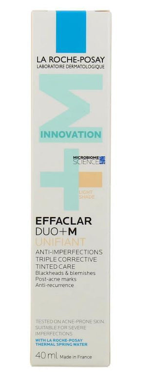 La Roche-Posay Effaclar Duo+M Unifiant Light: Acne Treatment Cream for Sensitive Skin, Reduces Blemishes & Even Skin Tone - 40ml La Roche-Posay Effaclar: Acne Treatment Cream for Sensitive Skin La Roche-Posay Effaclar Duo+M Unifiant Light, acne treatment cream, blemish reduction, sensitive skin acne treatment, light coverage acne cream, acne cream, blemish cream, sensitive skin treatment, light coverage cream, skin care, face cream, dermatology, dermatologist recommended, acne solution, skin imperfection, r