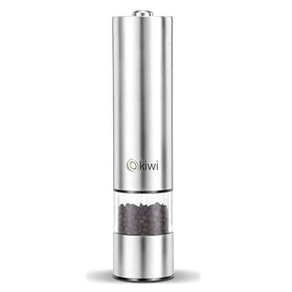 Kiwi Automatic Spice Grinder - Electric Stainless Steel Grinder with LED Lighting Kiwi Automatic Spice Grinder - Easy & Efficient automatic spice grinder, electric spice grinder, battery operated grinder, stainless steel spice grinder, LED spice grinder, easy to use spice grinder, compact kitchen appliance, kitchen tools, cooking essentials, spice grinding, home cooks, kitchen gadgets