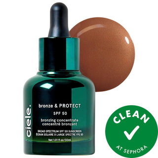 bronze & PROTECT SPF 50+ Bronzing Concentrate - Vegan, Non-Comedogenic Mineral SPF 50+ Bronzer for Sun-Kissed Glow bronze & PROTECT SPF 50+ Bronzing Concentrate - Vegan Mineral Bronzer mineral SPF 50+ bronzing concentrate, vegan bronzer, non-comedogenic sunscreen, clean beauty products, gluten-free skincare, sun protection, bronzing drops, skincare enhancer, multi-purpose beauty product, eco-friendly packaging, cruelty-free, recyclable, radiant glow, sun-kissed effect, UVA protection, UVB protection, Blue L