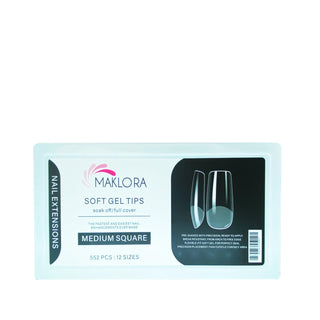 Maklora Soft Gel Nail Tips - 552 Piece Transparent Medium Square Artificial Nails for DIY Nail Care Maklora Soft Gel Nail Tips - 552 Piece Artificial Nails, Soft Gel Nail Tips, DIY Nail Care, Nail Enhancements, Medium Square Nail Tips, Nail Art, Beauty Essentials, Cosmetic Nails, Temporary Nail Solutions, Nail Care Products, Beauty Products