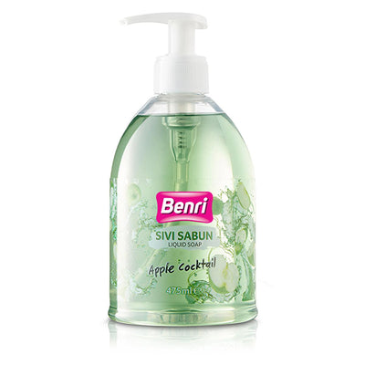 Benri Apple Cocktail Liquid Hand Soap 475ml - Gentle & Refreshing Hand Cleaning