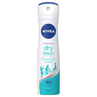 Nivea Dry Fresh Women's Deodorant Spray - 72-Hour Protection, Alcohol-Free, Antiperspirant Deodorant for Women Nivea Dry Fresh Deodorant Spray - 72Hr Protection Nivea Dry Fresh, Women's Deodorant Spray, 72-hour protection, Alcohol-free deodorant, Antiperspirant deodorant for women, Long-lasting freshness, Women's personal care, Deodorant spray, Antiperspirant protection, Confidence all day, Dry freshness, Sensitive skin friendly, Dermatologically tested, Personal hygiene, Women's grooming