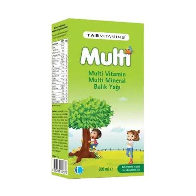 Tabvitamins Multi - Multivitamin and Multimineral Supplement with Omega-3 Fish Oil - 6.76 fl oz