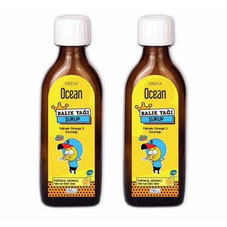 Ocean Fish Oil Syrup Orange Flavored 150 ml Pack of 2