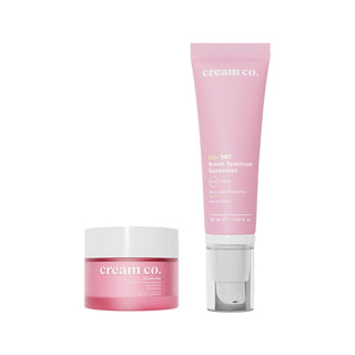 Cream Co. Sunscreen and Moisturizer Duo - SPF 50+ Hydrating Skincare with Velvet Finish Cream Co. SPF 50+ Sunscreen & Moisturizer Duo SPF 50+ sunscreen, moisturizing sunscreen, velvet finish skincare, hydrating skincare duo, protective moisturizer, skincare with SPF, hydration, sun protection, creamy texture, luxurious skincare, daily skincare, outdoor skincare, gift ideas, skincare routine, moisturizing products