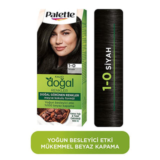 Palette Natural Colors Permanent Black Hair Dye 1-0 - Achieve Natural-Looking, Long-Lasting, Rich Black Hair Color with Natural Ingredients Palette Natural Black Hair Dye - Permanent, Natural Look! permanent black hair dye, natural black hair color, hair dye for natural look, hair color with natural ingredients, Palette hair dye, 1-0 black hair dye, permanent hair color, black hair dye, hair dye, hair color, permanent dye, natural ingredients, long-lasting color, gray coverage, natural black, home hair colo