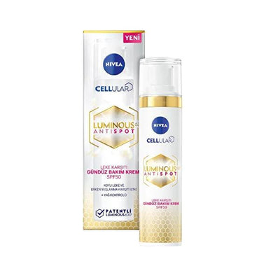 Nivea Luminous630 Anti-Spot Day Face Cream with SPF50, Hyaluronic Acid & Vitamin E - 1.35 fl oz