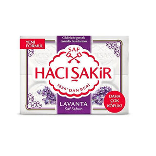 Hacı Şakir Natural Lavender Soap Set - 4 Pack - Traditional Turkish Soap for Pure Cleansing Experience Hacı Şakir Lavender Soap - Natural & Traditional Turkish Soap Natural soap, Traditional Turkish soap, Lavender soap, Hacı Şakir soap, Organic cleansing products, Pure cleansing, Natural ingredients, Sensitive skin friendly, Family hygiene, Cultural heritage, Traditional craftsmanship, Trusted brand, Soap set, 4 pack