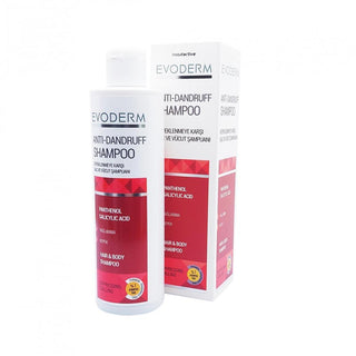 evoderm-anti-dandruff-shampoo-200ml-front, evoderm-anti-dandruff-shampoo-200ml-back Evoderm Anti-Dandruff Shampoo - Moisturizing Formula | 200ml Evoderm Anti-Dandruff Shampoo 200ml evoderm, anti-dandruff, shampoo, hair-care, body-care, dandruff-treatment, moisturizing, scalp-care, personal-care, ai-generated