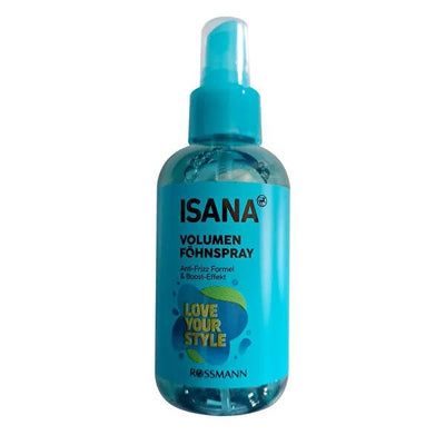 Isana Volume Enhancing Blow Dry Spray 150ml - Anti-Frizz Hair Styling Spray for Fuller Hair