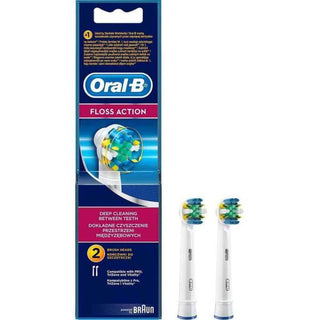 Oral-B Floss Action Replacement Brush Heads 2 Pieces