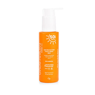 Bade Natural SPF 50 Mineral Sunscreen Lotion: Natural UVA/UVB Protection for Face & Body with Zinc Oxide & Calendula - 3.38 fl oz Bade Natural SPF 50 Sunscreen: Natural Mineral Sun Protection SPF 50 sunscreen, mineral sunscreen, natural sunscreen, sunscreen for face and body, sun protection lotion, UVA UVB protection, broad spectrum sunscreen, calendula sunscreen, zinc oxide sunscreen, sunscreen, sunblock, natural skincare, sensitive skin sunscreen, plant-based sunscreen, face sunscreen, body sunscreen, dai