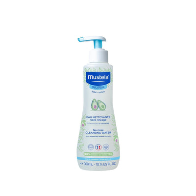 Mustela Baby No Rinse Cleansing Water 300ml - Gentle, Convenient Baby Care for Sensitive Skin