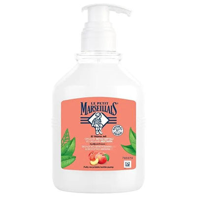 Le Petit Marseillais Organic White Peach & Nectarine Liquid Hand Soap: Gently Cleanses & Soothes Sensitive Skin with 92%