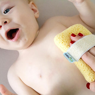 Babyjem Soft Baby Bathing Sponge Glove with Elastic Strap - Gentle Infant Skin Care & Easy Bathing Experience Babyjem Soft Bathing Sponge Glove for Gentle Baby Skin Care baby bathing sponge, soft bathing glove, infant skin care, gentle baby bath products, baby bath accessories, baby care, parenting essentials, baby hygiene, newborn bathing, baby products