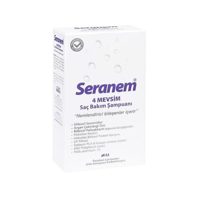 Seranem Moisturizing Shampoo: Argan Oil & Hyaluronic Acid for Dry & Damaged Hair, UV Protection, Four Season Hair Care -