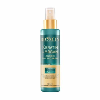 Bioxcin Keratin & Argan Oil Leave-In Hair Conditioner: Repair, Moisturize & Stop Hair Loss - Silky Shine & Vitality, Hyp