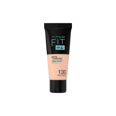 Maybelline Fit Me Matte + Poreless Liquid Foundation - 130 Buff Beige: Oil Control, Minimizes Pores, Buildable Coverage,