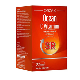 Ocean Vitamin C-SR 500mg Controlled Release Vitamin C Supplement - Boosts Immunity & Energy - 30 Tablets Ocean Vitamin C-SR 500mg - Boost Immunity & Energy Vitamin C supplement, Controlled release Vitamin C, Immune system support, Energy metabolism support, Dietary supplement, Health supplements, Immunity booster, Energy boost, Health and wellness, Nutrition supplements, Ocean Vitamin C-SR, 500mg Vitamin C, Controlled release formula, Not classified as a drug, Suitable for daily supplementation, Health-cons