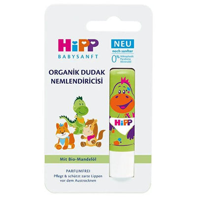 Hipp Organic Lip Balm for Kids - Natural & Safe Lip Care with Almond Oil - Paraben & Dye Free, Protects Sensitive Lips