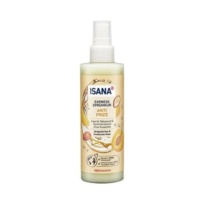 Isana Anti Frizz Hair Spray: Tame Frizz, Repair & Hydrate Dry, Damaged Hair with Argan, Babassu & Apricot Oils - Leave-I