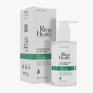Rimu Health: Gentle Facial Cleansing Gel for Oily & Combination Skin - Hydrating, Barrier Repair, Acne & Sebum Control - Aloe Vera & Niacinamide Rimu Health Facial Cleansing Gel - Oily/Combo Skin - Hydrate & Repair facial cleansing gel, oily skin cleanser, combination skin cleanser, skin barrier repair, hydrating face wash, acne face wash, sebum control cleanser, niacinamide cleanser, aloe vera face wash, face wash, cleanser, oily skin, combination skin, acne prone skin, sebum balance, niacinamide, aloe ver