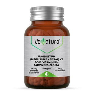 Venatura Magnesium (Bisglycinate & Citrate) and Vitamin B6 Supplement - 60 Capsules for Muscle Function and Energy Venatura Magnesium & Vitamin B6 Supplement - 60 Capsules Magnesium Supplement, Vitamin B6 Supplement, Dietary Supplement, Health and Wellness, Magnesium Bisglycinate, Magnesium Citrate, Muscle Function, Energy, Immune System Support, Health Supplements, Wellness Products