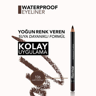 flormar waterproof matte eyeliner dark chestnut, dark chestnut waterproof eyeliner swatch, flormar eyeliner with intense pigmentation Flormar Waterproof Matte Eyeliner - Dark Chestnut for Makeup Enthusiasts and Beauty Professionals Flormar Waterproof Matte Eyeliner - Dark Chestnut flormar, waterproof-eyeliner, matte-eyeliner, dark-chestnut, makeup, beauty-products, eyeliner, makeup-enthusiasts, beauty-professionals, ai-generated