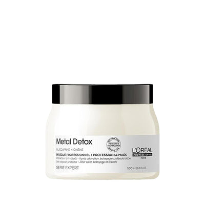 L'Oreal Professionnel Paris Serie Expert Metal Detox Hair Mask for Chemically Treated Hair, 500ml - Salon Quality, Detox