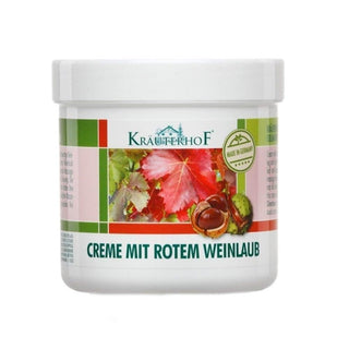 Krauterhof Natural Leg Cream with Red Vine Leaf & Horse Chestnut Extract - 8.45 fl oz Krauterhof Leg Cream - Natural Leg Care with Red Vine Leaf Leg Cream, Natural Skincare, Red Vine Leaf Extract, Horse Chestnut Extract, Herbal Leg Care, Natural Ingredients, Leg Care, Skincare, Cosmetics, Krauterhof, Botanical Leg Care, Leg Fatigue Relief, Dry Leg Relief