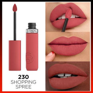 L'Oreal Paris Infallible Matte Resistance Liquid Lipstick - 230 Shopping Spree - Transfer-Proof, Long-Lasting Powder Matte Color L'Oreal Infallible Liquid Matte Lipstick - Transfer-Proof Color! liquid matte lipstick, transfer-resistant lipstick, long-lasting lipstick, matte lipstick, Loreal lipstick, Loreal Infaillible lipstick, drugstore matte lipstick, Shopping Spree lipstick, non-transfer lipstick, powder matte lip color, lipstick, lip color, makeup, cosmetics, beauty, long-wearing makeup, matte finish, 