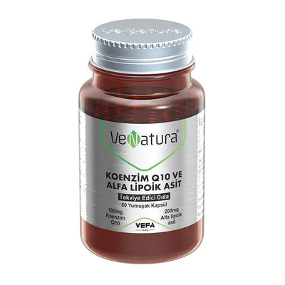 VeNatura Alpha Lipoic Acid and Coenzyme Q10 Supplement - 60 Soft Capsules, Antioxidant Support for Cellular Health and E