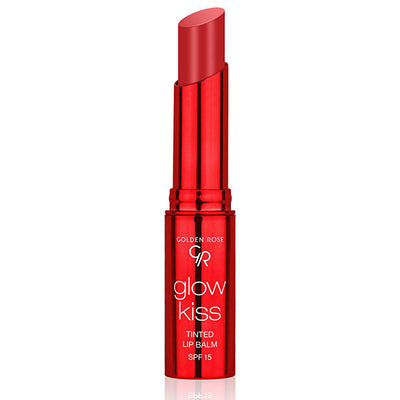 Golden Rose Glow Kiss Cherry Tinted Lip Balm: Vegan SPF 15 for Moisturizing, Natural Color & Sun Protection with Shea Bu