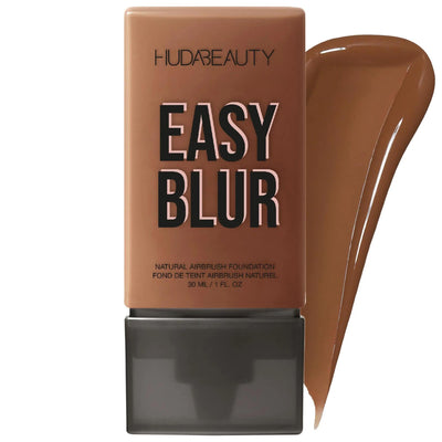 Huda Beauty Easy Blur Natural Airbrush Foundation with Niacinamide - Lightweight, Non-Comedogenic Makeup for Natural Fin