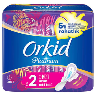 Orkid Platinum Winged Hygienic Pads for Women - Comfort & Protection, 7 Count Orkid Platinum Hygienic Pads - Comfort & Protection Hygienic pads, Menstrual protection, Orkid Platinum, Winged sanitary pads, Leakage protection sanitary products, Women's health, Menstrual hygiene, Sanitary products, Feminine care, Comfortable sanitary pads, Advanced menstrual protection, Odor control sanitary pads