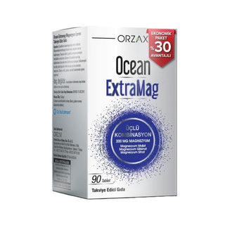 Ocean ExtraMag 90 Tablet - Triple Magnesium Combination for Dietary Support Ocean ExtraMag 90 Tablet - Magnesium Supplement Magnesium Supplement, Triple Magnesium Combination, Magnesium Citrate, Magnesium Malate, Magnesium Bisglycinate, Dietary Supplement, Adult Health Supplements, Magnesium Deficiency Support, Health Supplements, Wellness Products