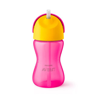Philips Avent No-Spill Sipper Cup 10oz - Easy Grip Design | Bendy Straw