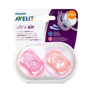 Philips Avent Ultra Air 6-18m Pink Pacifier Set of 2