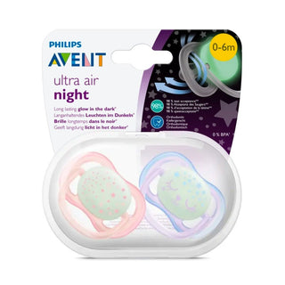 Philips Avent Ultra Air Night 0-6m Pink Pacifier Set of 2